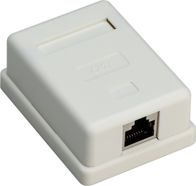 Presa di collegamento rete RJ45 a 1 porta, CAT 6, STP, bianco WE77634 Goobay