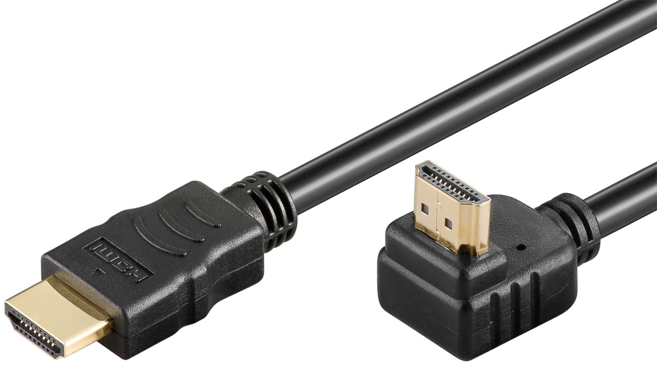 Cavo HDMI ad alta velocità 90° con Ethernet WE61298 Goobay