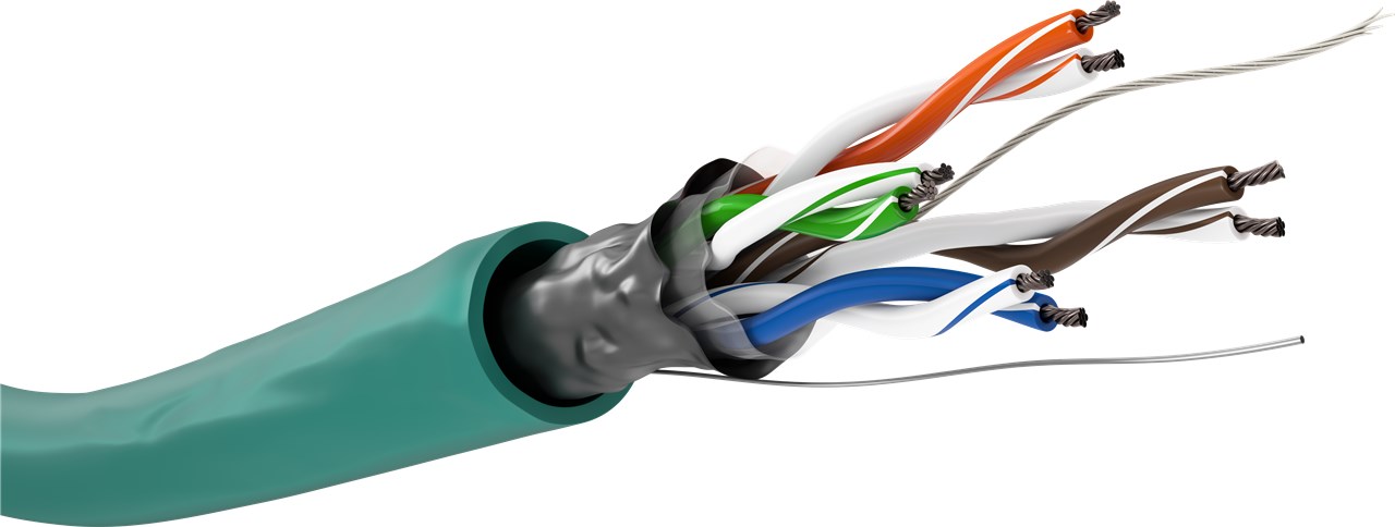 CAT 5e Cavo di rete, F/UTP, 100 m, Verde WE93267 Goobay