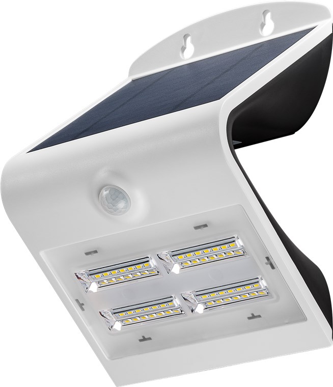 Applique da parete solare a LED con sensore di movimento, 3,2 W, bianco WE45808 Goobay