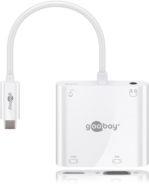 Adattatore multiporta USB-C a HDMI, VGA, Power Delivery, 100 W WE52418 Goobay