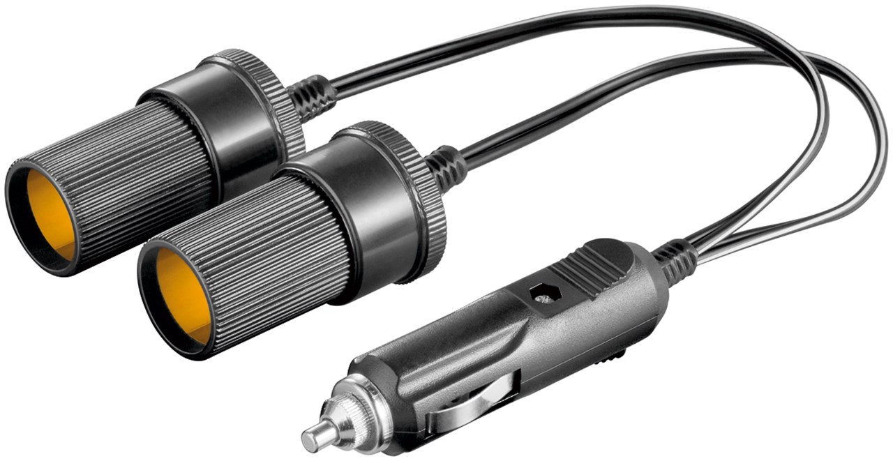 Auto/accendisigari auto distributore a Y, 12 V, 0,2 m WE11766 Goobay