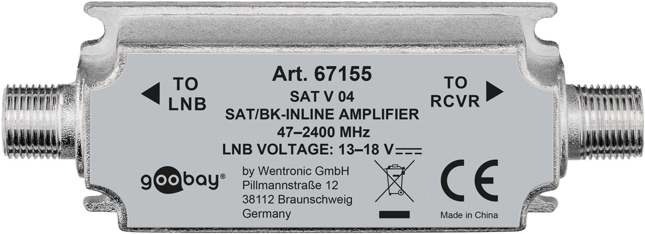 Amplificatore per antenna SAT/BK 47 MHz - 2400 MHz WE67155 Goobay