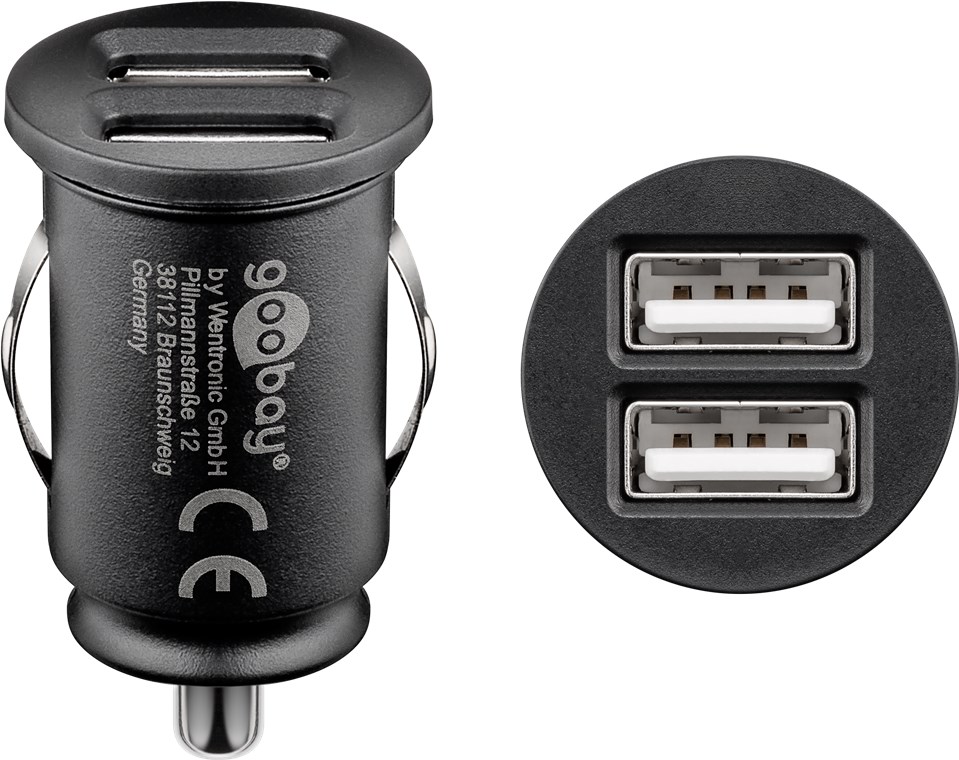 Doppio caricatore da auto USB (15,5 W) WE58912 Goobay