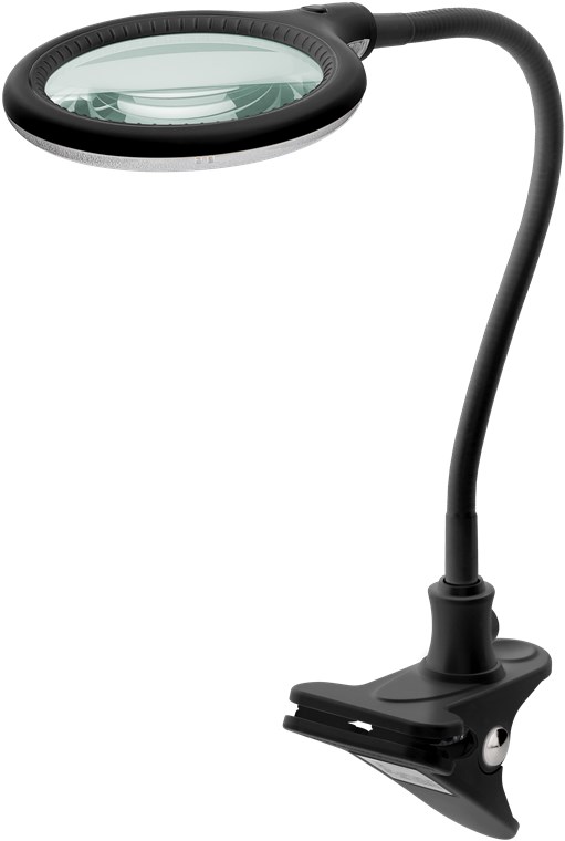 LED lampada d'ingrandimento con morsetto, 6 W, nero WE65577 Goobay