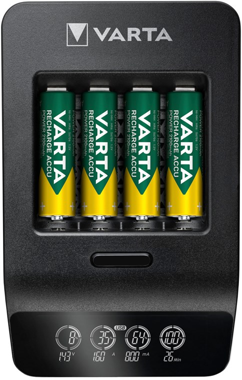 LCD Smart Charger+ (tipo 57684) incl. 4x AA 2100 mAh WE64757 Varta