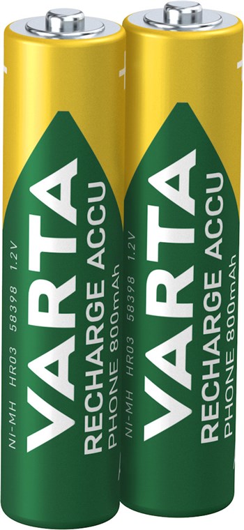 AAA (Micro)/HR03 (58398) ricaricabile - 800 mAh, 2 pezzi in blister WE48094 Varta