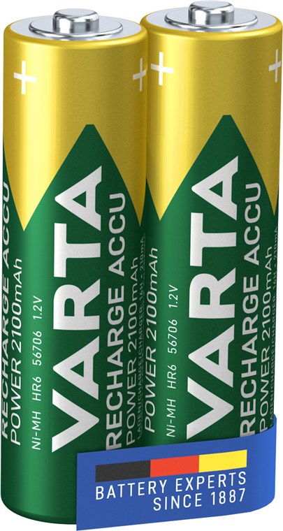 AA (Mignon)/HR6 (56706) ricaricabile - 2100 mAh, 2 pezzi in blister WE48077 Varta