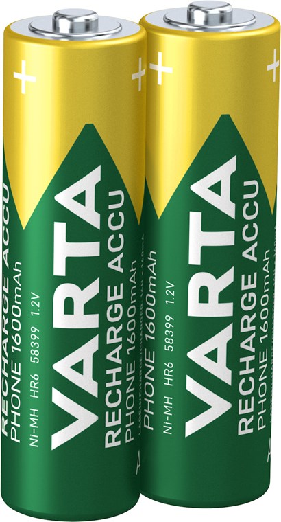 AA (Mignon)/HR6 (58399) ricaricabile - 1600 mAh, 2 pezzi in blister WE48093 Varta