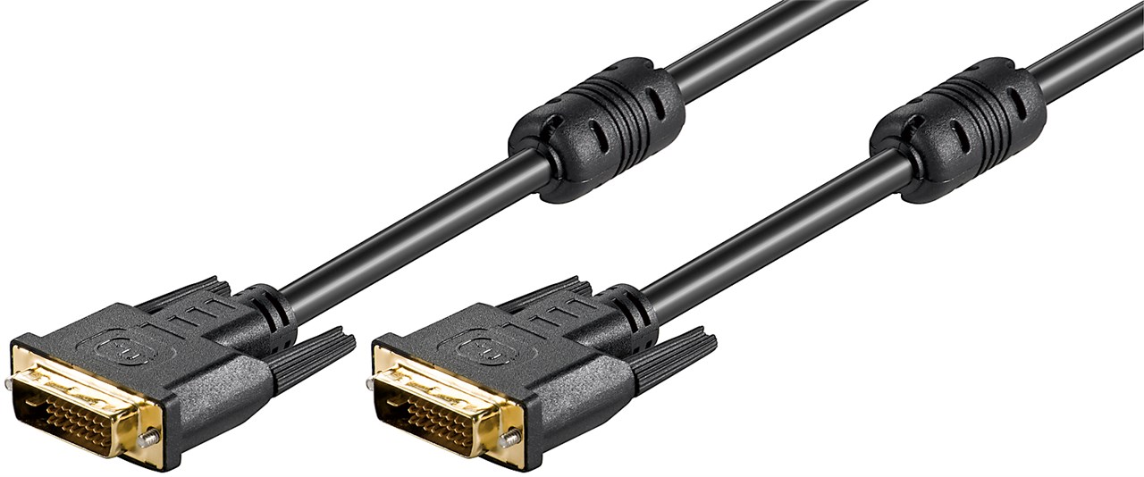 Cavo DVI-D Dual Link Full HD, dorato WE93574 Goobay