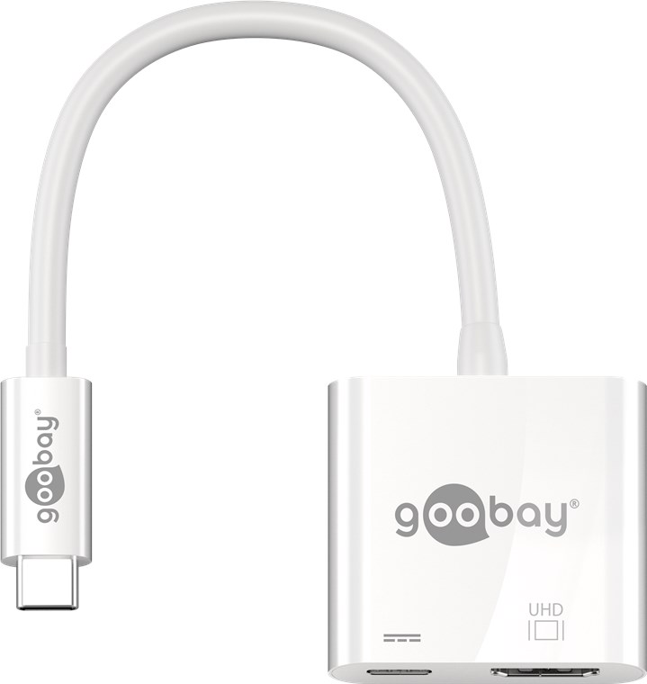 Adattatore USB-C a HDMI 4K @ 60 Hz, PD, bianco WE62110 Goobay