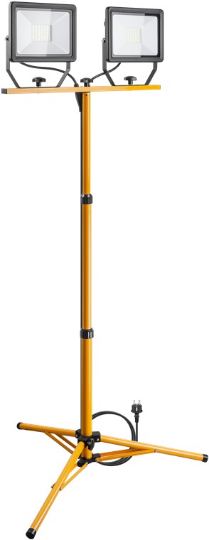 Faretto da costruzione a LED con treppiede telescopico, 2x 50 W WE49984 Goobay