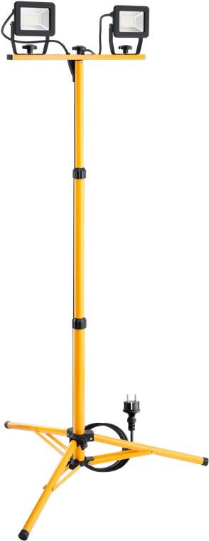 Faretto da costruzione a LED con treppiede telescopico, 2x 20 W WE57845 Goobay