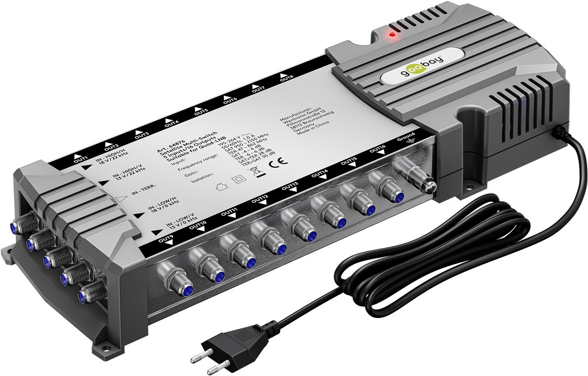 Multiswitch Sat 5 ingressi/16 uscite WE64876 Goobay