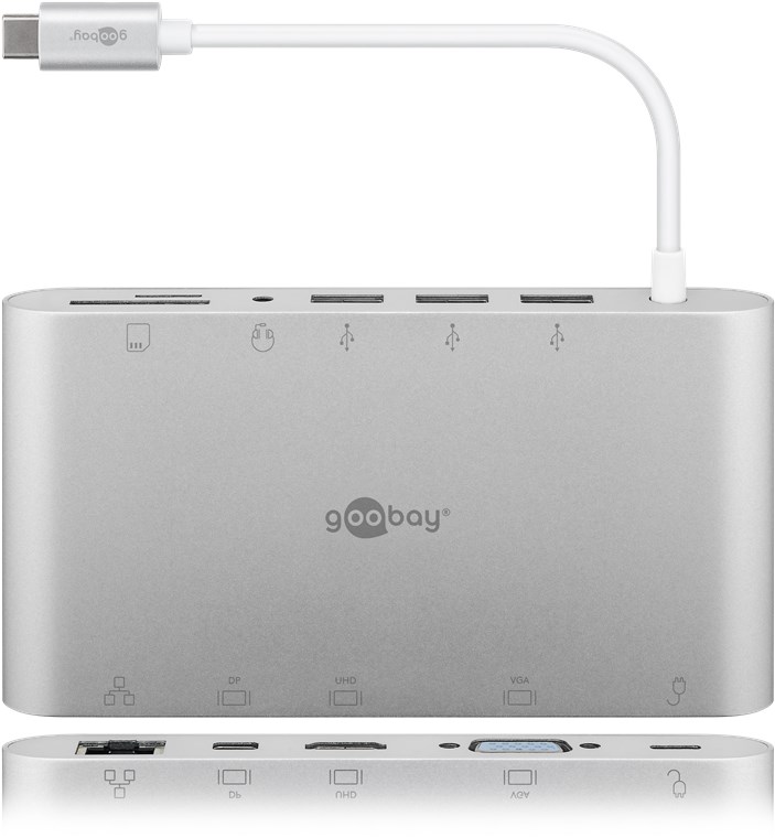 Adattatore multiporta USB-C in alluminio WE62113 Goobay