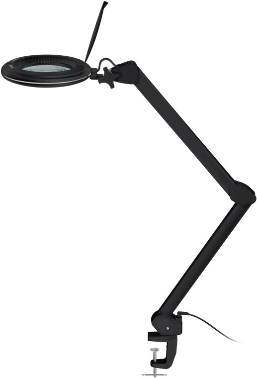 LED lampada d'ingrandimento con morsetto, 10 W, nero WE64986 Goobay