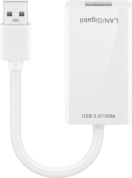 USB 2.0 adattatore di rete Fast Ethernet, bianco WE95035 Goobay