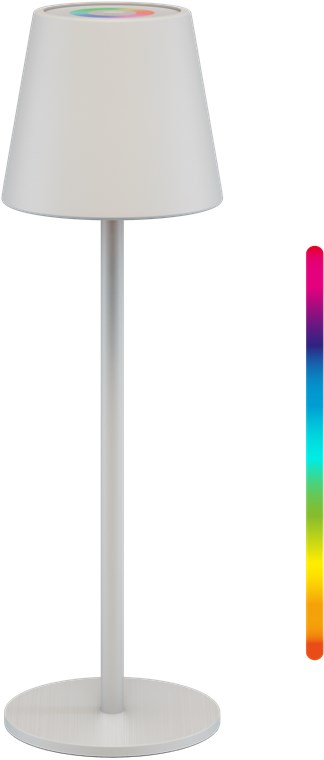 Lampada da tavolo LED RGB senza fili, bianco WE73928 Goobay