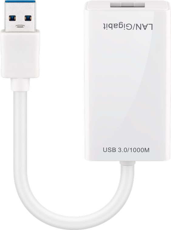 USB 3.0 adattatore di rete Gigabit Ethernet, bianco WE95442 Goobay