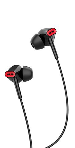 Cuffie auricolari con microfono 1.2m nere JD004 F4125 Jokade