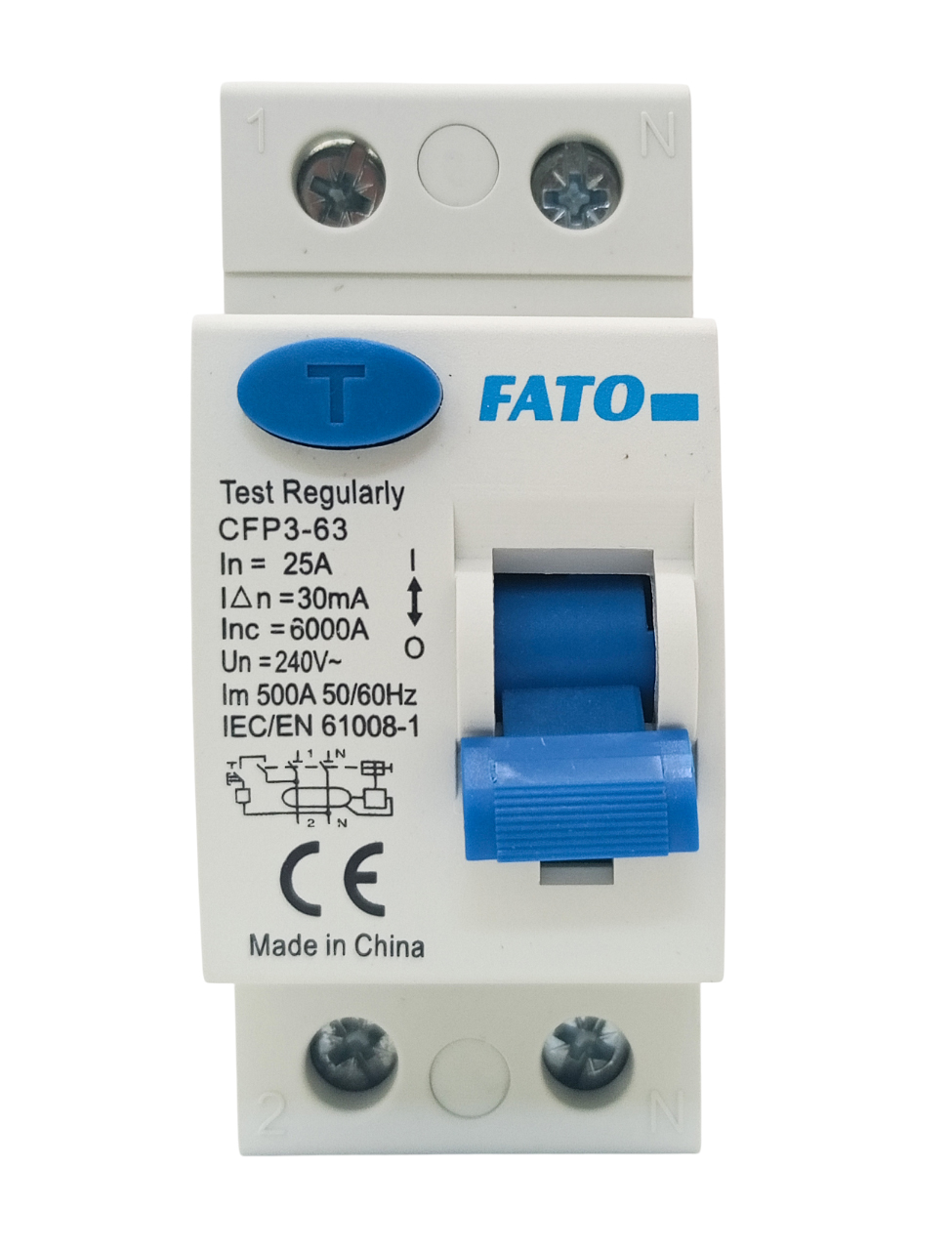 Interruttore differenziale puro 2 Poli 25A 30mA FATO E9260 FATO