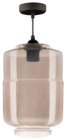 Lampadario  in Vetro Fumè E27 180x260mm R999 Vito