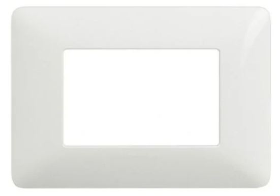 Placca in metallo bianco 3 posti compatibile Matix EL2222 