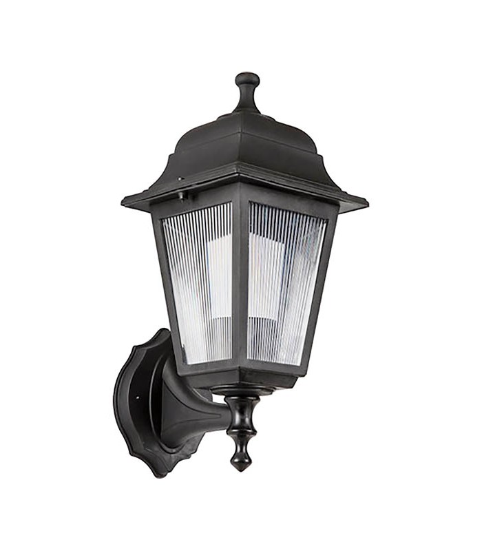 Applique da esterno BERGAMO-W E27 IP44 in plastica 200x340 mm (nera) EL654 Vito