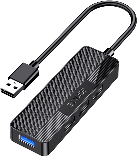 Adattatore hub USB 4 in 1 1xUSB 3.0 e 3xUSB 2.0 nero F4820 Jokade