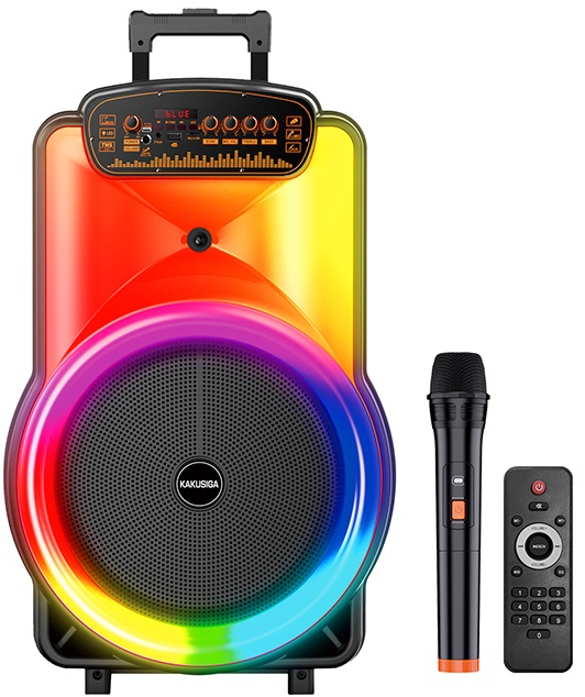 Cassa acustica trolley 40W 12" Luce LED Bluetooth/USB/SD/FM con microfono KK-12103 Kakusiga