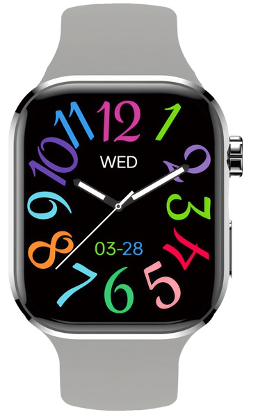 Smartwatch sportivo grigio IP68 con cardiofrequenzimetro e display 2,01" KSC-1138 F4835 Kakusiga