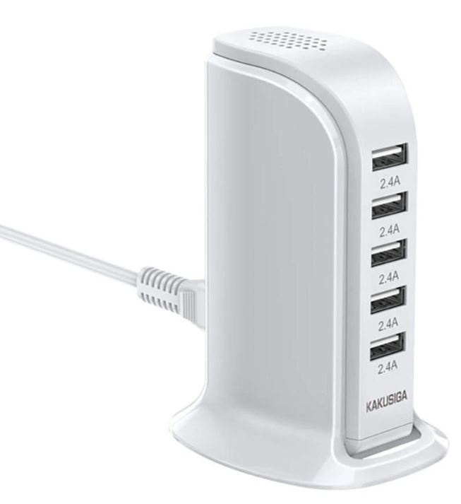 Caricabatterie USB da tavolo 5 porte 2.4A KSC-741 F4640 Kakusiga