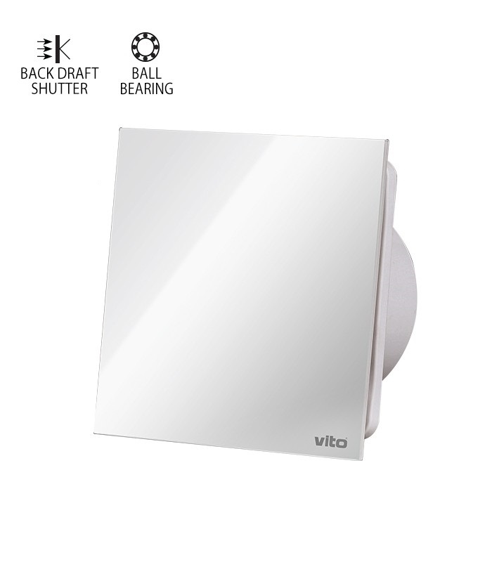 Aspiratore da bagno con frontale in vetro 100mm 12W EL4994 Vito