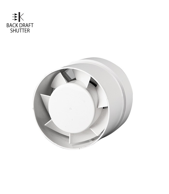 Aspiratore elicoidale da condotto 100 mm 12W con serranda EL919 Vito