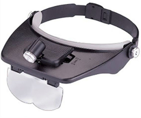 Lente di ingrandimento "a visiera" con illuminazione LED U835 