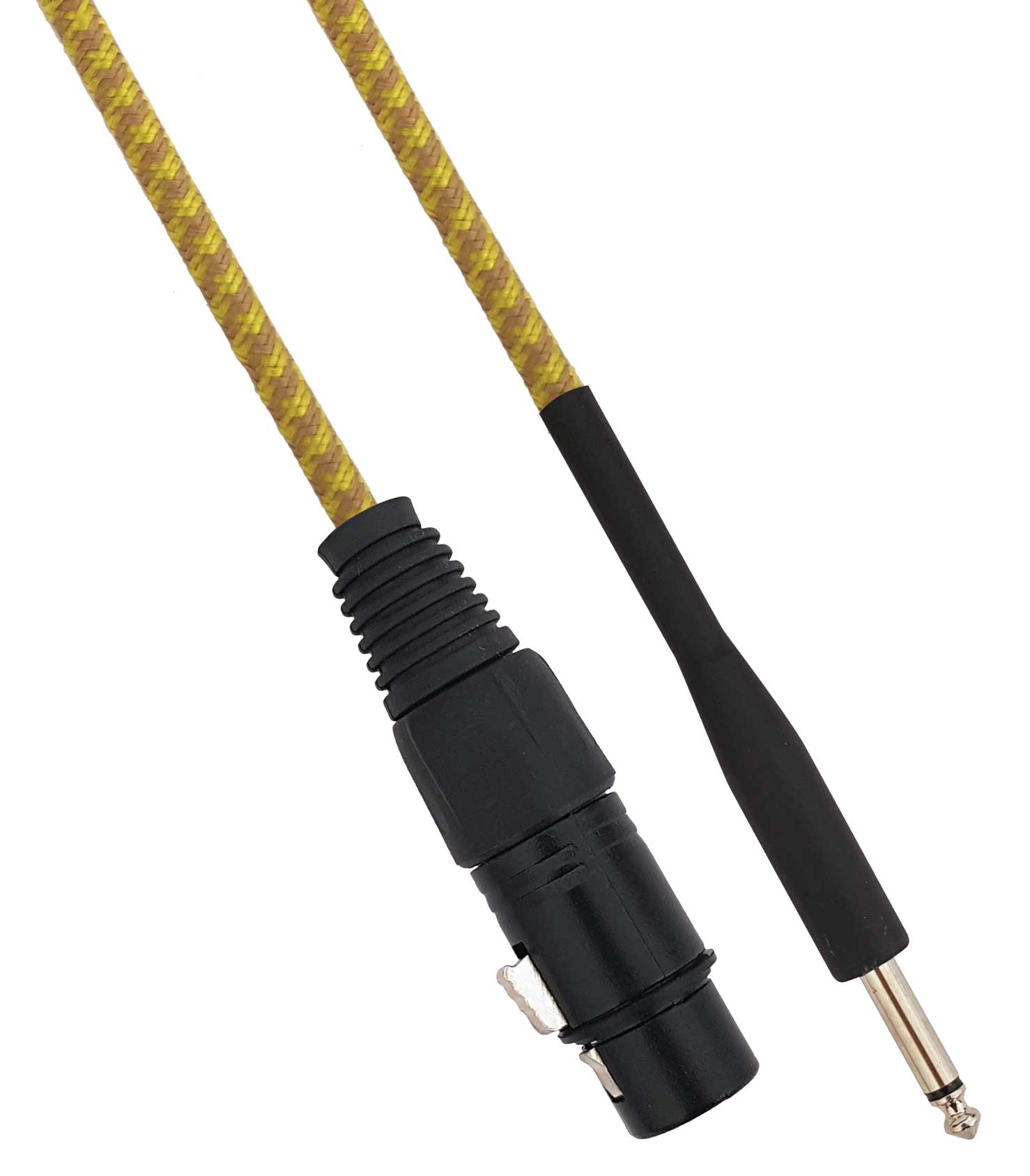 Cavo XLR Cannon femmina a Jack 6.35 maschio 5 metri Mono - Giallo/Marrone SP542 