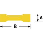 Connettore Fast On 6.8mm Femmina Giallo ND5444 Valueline