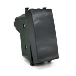 Interruttore unipolare nero compatibile con Vimar Plana EL2148 