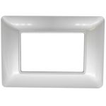 Placca in tecnopolimero 3P argento compatibile Matix EL1043 
