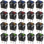 Interruttore a bilanciere luminoso Giallo/Verde/Rosso/Blu confezione 20 pezzi F1500 