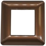 Placca 2 posti in tecnopolimero color bronzo compatibile Matix EL683 