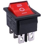 Interruttore a bilanciere DPDT ON/OFF/ON 6 Pin 3 Posizioni 6A 250V 10A 125V con luce LED N457 