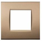 Placca in tecnopolimero 2 posti color sabbia compatibile Living International EL2110 