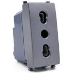Presa bivalente 16A 250V grigia compatibile Vimar Arké EL188 