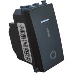 Interruttore bipolare nero compatibile Vimar Arké EL300 