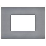 Placca 3 posti grigio compatibile Vimar Arké EL314 