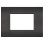 Placca 3 posti nero compatibile Vimar Arké EL330 