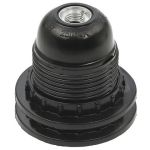 Portalampade E27 in bachelite con 2 anelli nero EL3234 Vito