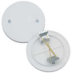 COPERCHIO CON GRAFFE PER CASSETTA DA INCASSO TONDA Ø 65 mm  FV50290 