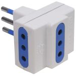 Globex ADATTATORE TRIPLO IN BLISTER 2P+T spina 10A/3 prese 10A FV35593 Globex